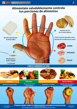 Afiche - Porciones de alimentos -medidas casera