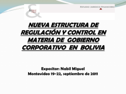 Nueva estructura de regulación y control en materia de Gobierno
