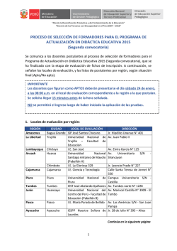 información - Ministerio de Educación del Perú