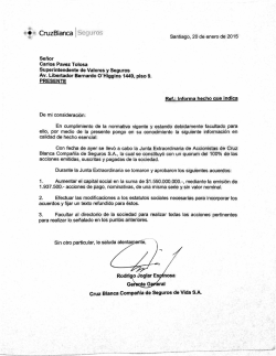 !:ro CruzBlanca Seguros - Superintendencia de Valores y Seguros