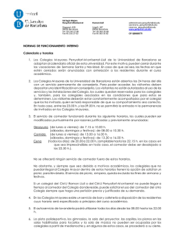 normas funcionamento interno - Residencia Penyafort Montserrat