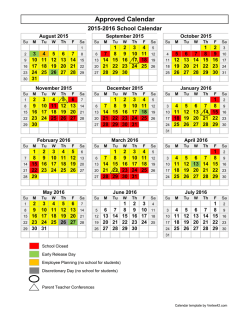 School Calendar Template - the stewart county schools home page