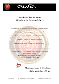 Men&uacute; San Valentin 2015