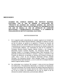 INE/CG16/2015 - Instituto Nacional Electoral