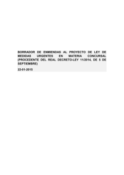 BORRADOR DE ENMIENDAS AL PROYECTO DE LEY DE