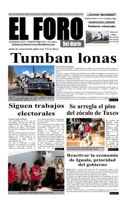 Se arregla el piso del zócalo de Taxco