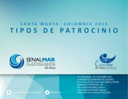 folleto - XVI Colacmar y XVI Senalmar, Santa Marta 2015
