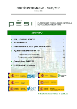 Boletín PESI - invierno 2015