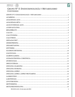 Grupo Nº 5: Endocrinología y Metabolismo