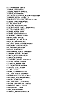 PASAPORTES AL 21 DE ENERO
