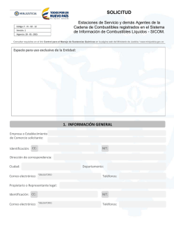 Formulario Solicitud Estaciones de Servicio y dem&aacute;s