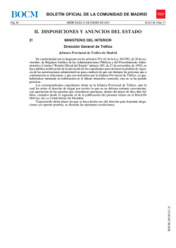 II. DISPOSICIONES Y ANUNCIOS DEL ESTADO