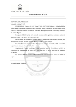 licitación pública 4/15 - Municipalidad de Luján