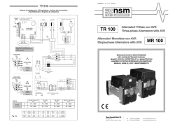 TR 100 MR 100 - NSM Generators