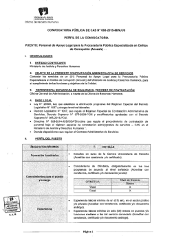 convocatoria pública de cas n° 060 – 2015