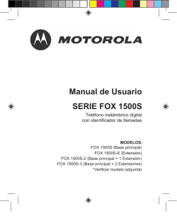 Manual de Usuario SERIE FOX 1500S