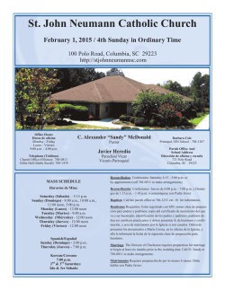 StJohnNeumann 2-3-15 - St. John Neumann Catholic Church