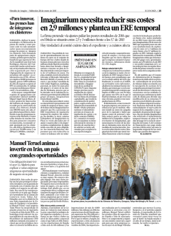 Imaginarium necesita reducir sus costes en 2,9 millones y plantea
