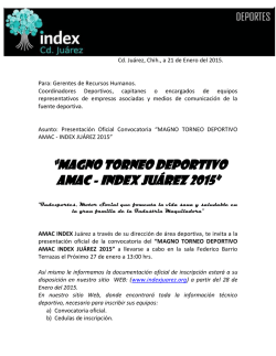 “magno torneo deportivo AMAC - INDEX juárez 2015”