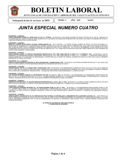 boletin laboral - Junta Local de Conciliaci&oacute;n y Arbitraje del Valle