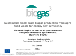 Plantas de biogás a pequeña escala para autoconsumo