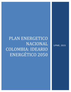 Plan energetico nacional colombia: ideario energético 2050