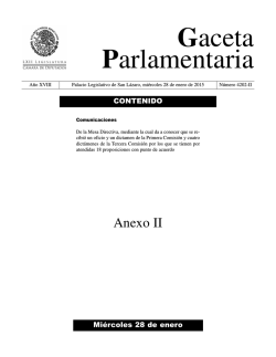 28 ene anexo II.qxd - Gaceta Parlamentaria, Cámara de Diputados