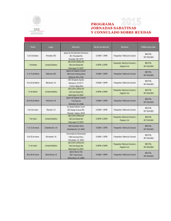 Calendario CMSR-2015