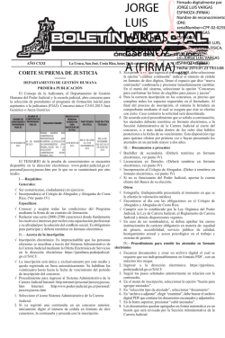 BOLET&Iacute;N JUDICIAL N&deg; 17 de la fecha 26 01 2015