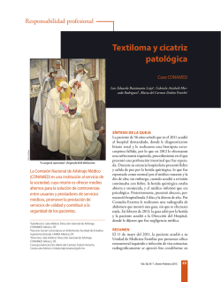 Textiloma y cicatriz patológica - revista de la facultad de medicina