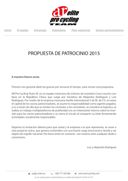 pdf propuesta 2015 - AR Pro Cycling Team XC