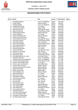 XXVII Cto Auton&oacute;mico Cross Corto CROSS CORTO MASCULINO