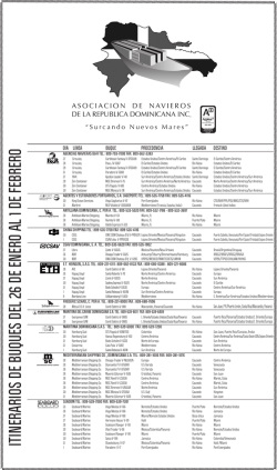 Semana del 26 de enero al 1ero de febrero