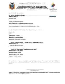 ﬂ. FORMULARIO PARA SOLICITAR LA NACIONALIDAD w,