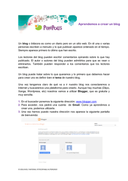 Aprendemos a crear un blog