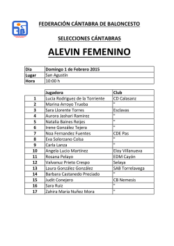 ALEVIN FEMENINO - Federación Cántabra de Baloncesto