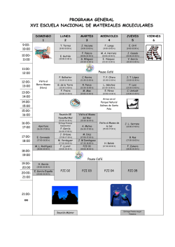 PROGRAMA GENERAL XVI ESCUELA NACIONAL DE