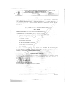 Ante la imposibilidad de notificar personalmente aI-a señor