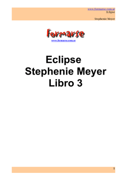 Eclipse Stephenie Meyer Libro 3