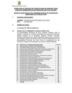 bases para el proceso de convocatoria de personal para contrato