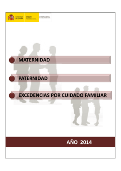 Maternidad, paternidad y excedencias por cuidado de familiar. 2014