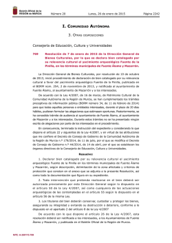 Resoluci&oacute;n por la que se declara bien inter&eacute;s cultural