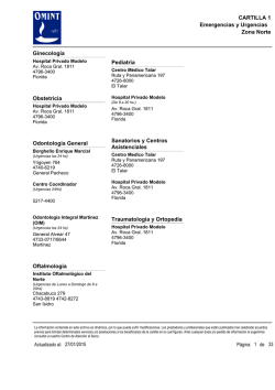 Zona Norte CARTILLA 1 Emergencias y Urgencias