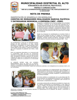 NP MDEA 30-01-15 - Municipalidad Distrital El Alto