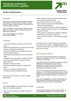 Formación profesional Administración y gestión