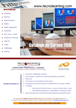 Catalogo de Cursos 2015