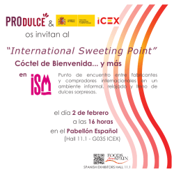Invitación Produlce ICEX - Coctel de Bienvenida ISM 2015 PDF