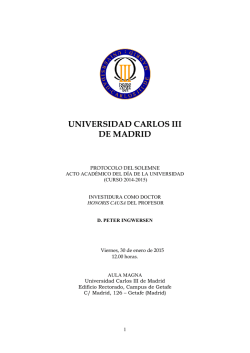 Protocolo del Acto - Universidad Carlos III de Madrid