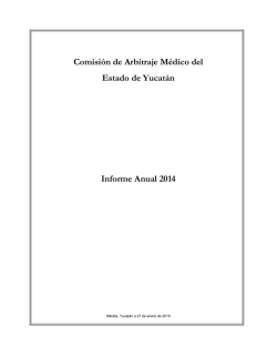 informes 2014 - Comisión de Arbitraje Médico del Estado de Yucatán