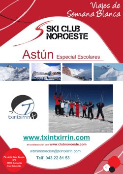 Programa Esquí Semana Santa 2015